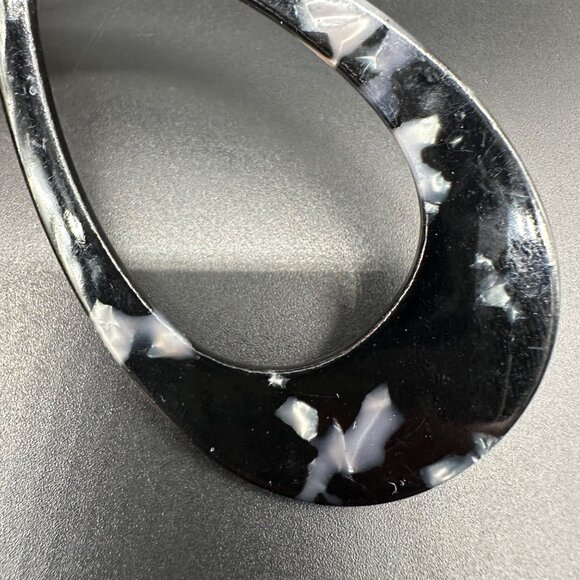 Vintage 1980s Earrings Lot Black Teardrop Green Wave Pink Geometric Yellow Star - Picture 4 of 8